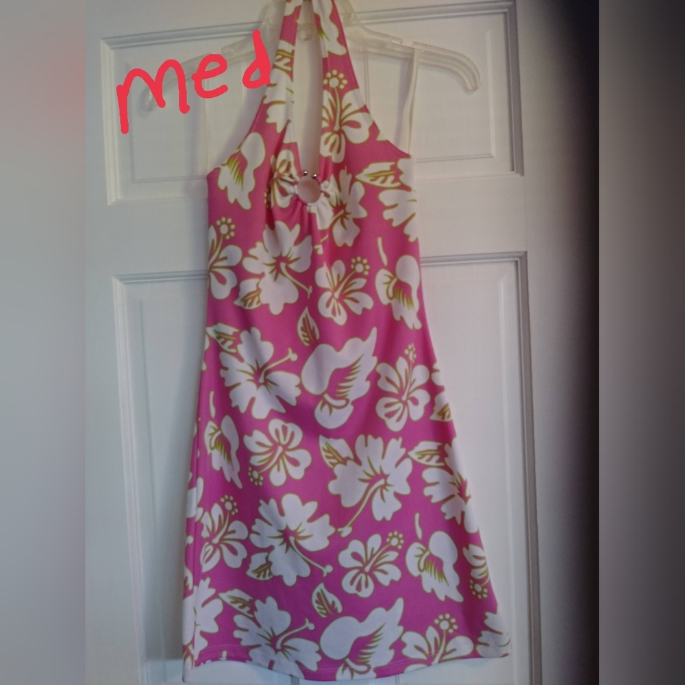 Pulse Pink Floral Backless Dress